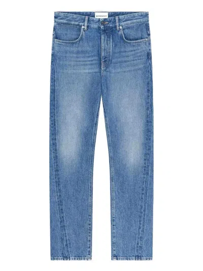 Givenchy Couture Seam Straight Fit Shadow Washed Jeans In Multi