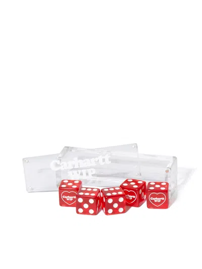 Carhartt Logo-debossed Dice Set In Red