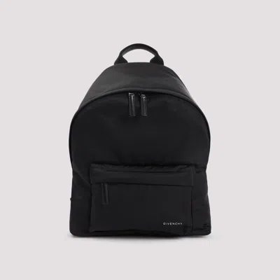 Givenchy Black Backpack With Adjustable Shoulder Straps And Logo On Front In Tech Fabric Man In Black