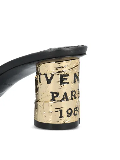 Givenchy 65mm Logo Heel Leather Mule Sandals In Multi