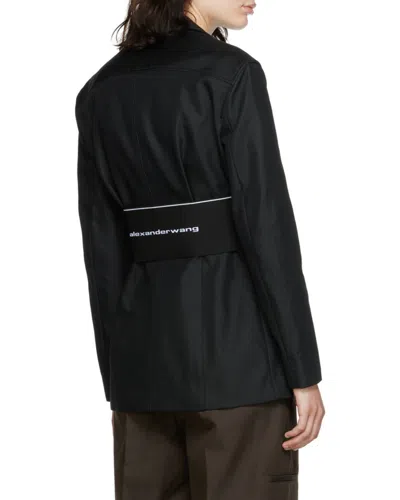 Alexander Wang Logo-print Elasticated-waist Blazer In Multi