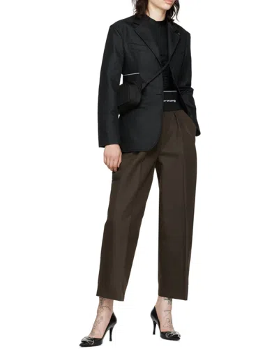 Alexander Wang Logo-print Elasticated-waist Blazer In Multi