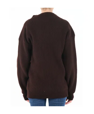 The Row High-neck Ribbed Wool Pullover In Brown