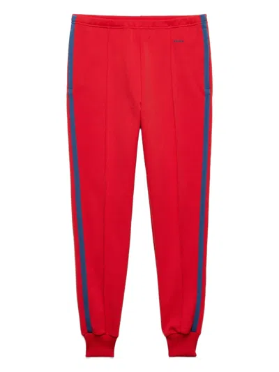 Prada Men's Technical Fabric Pants In Red