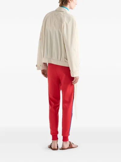 Prada Men's Technical Fabric Pants In Red