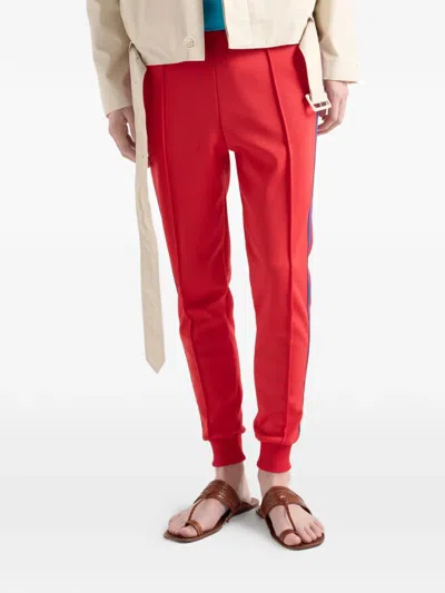Prada Men's Technical Fabric Pants In Red