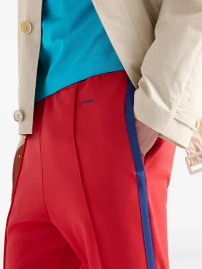 Prada Men's Technical Fabric Pants In Red