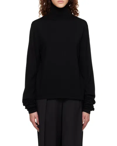 The Row Carlus Turtleneck Wool Sweater In Black
