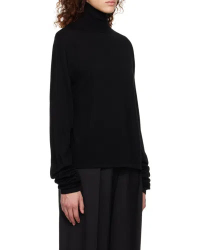 The Row Carlus Turtleneck Wool Sweater In Black