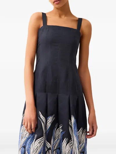 Marie Oliver Dixon Square-neck Printed Midi Dress In Multi