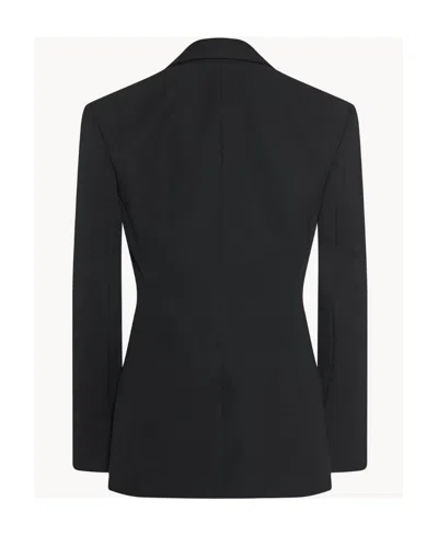 The Row Single-breasted Wool Suit Jacket In Black