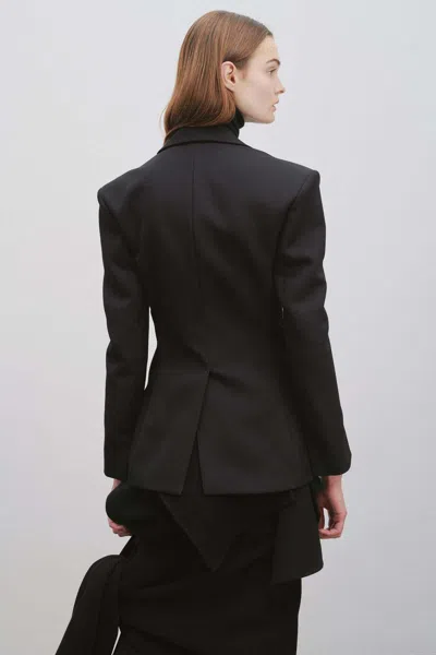 The Row Single-breasted Wool Suit Jacket In Black