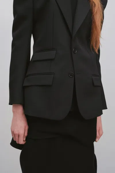 The Row Single-breasted Wool Suit Jacket In Black