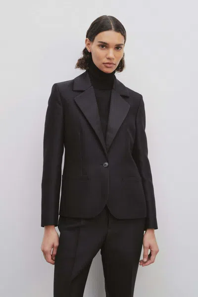 The Row Single-breasted Wool Blazer In Black