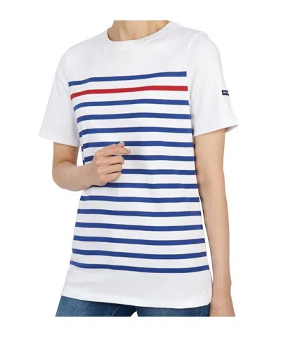 Saint James Naval Striped T-shirt In White