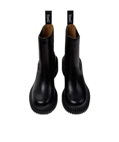 Camper Pix London High Heels Ankle Boots In Black