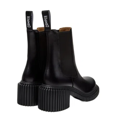 Camper Pix London High Heels Ankle Boots In Black