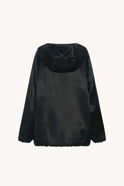 The Row Garel Cupro Jacket In Black
