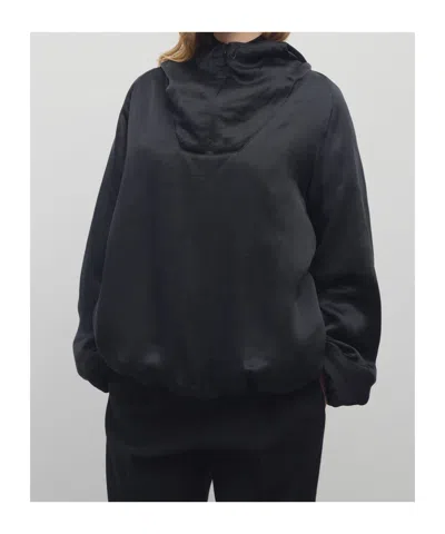 The Row Garel Cupro Jacket In Black