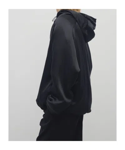 The Row Garel Cupro Jacket In Black