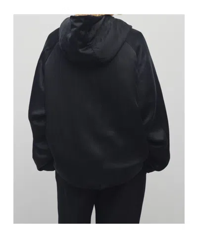 The Row Garel Cupro Jacket In Black