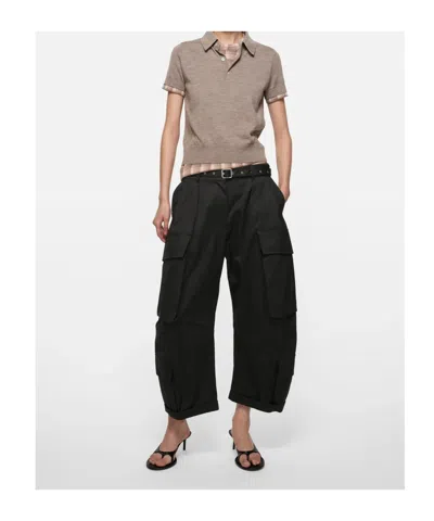Acne Studios Belt-detail Cargo Trousers In Black