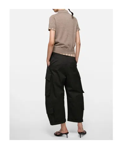 Acne Studios Belt-detail Cargo Trousers In Black