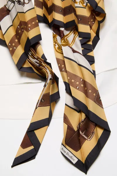 Acne Studios Faux Two-piece Shirt Dress In White