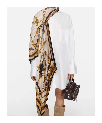 Acne Studios Faux Two-piece Shirt Dress In White