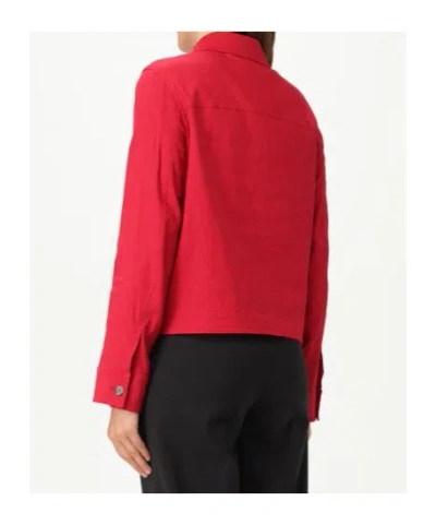 Theory Button-fastening Flap-pocket Jacket In Red