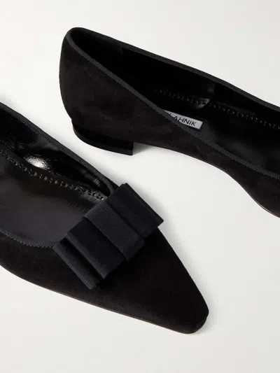 Manolo Blahnik Pointed Toe Flats In Multi