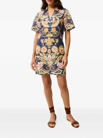 Marie Oliver Dede Floral V-neck Mini Dress In Multi