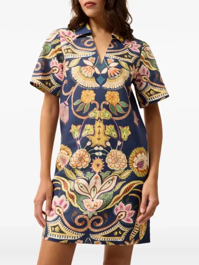 Marie Oliver Dede Floral V-neck Mini Dress In Multi