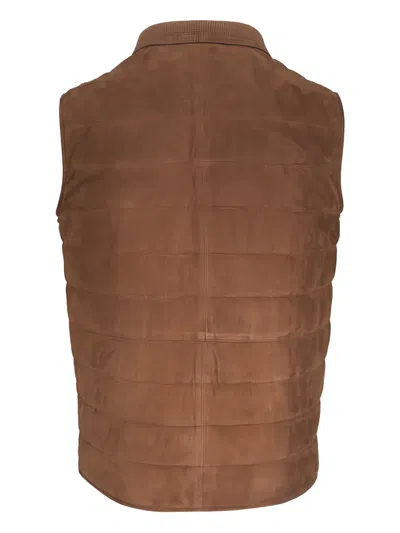 Peter Millar Buttoned Jacket In Brown