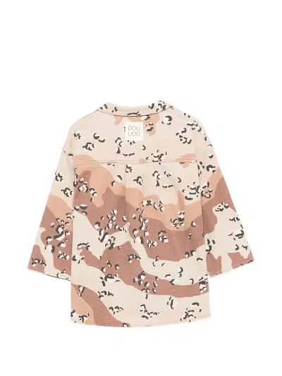 Douuod Button-up Pocket Camouflage Jacket In Multi