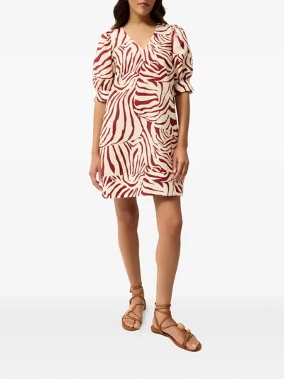 Marie Oliver Ola Puffed-sleeve Mini Dress In Multi