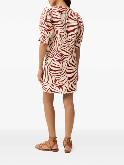 Marie Oliver Ola Puffed-sleeve Mini Dress In Multi