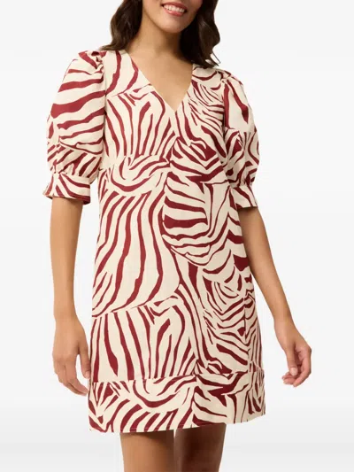 Marie Oliver Ola Puffed-sleeve Mini Dress In Multi