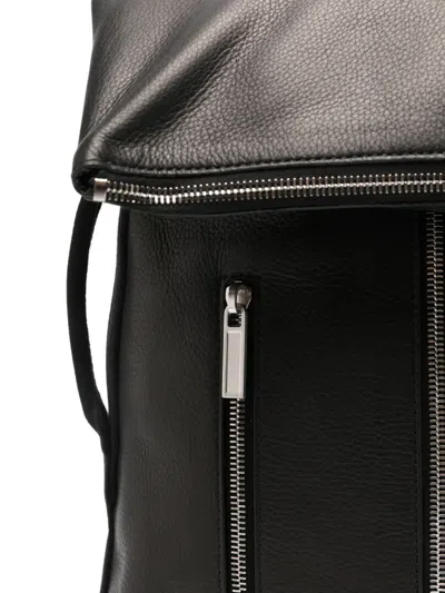 Rick Owens Cargo Leather Backpack In Neutral
