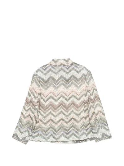 Missoni Zigzag Double-breasted Blazer In Multi