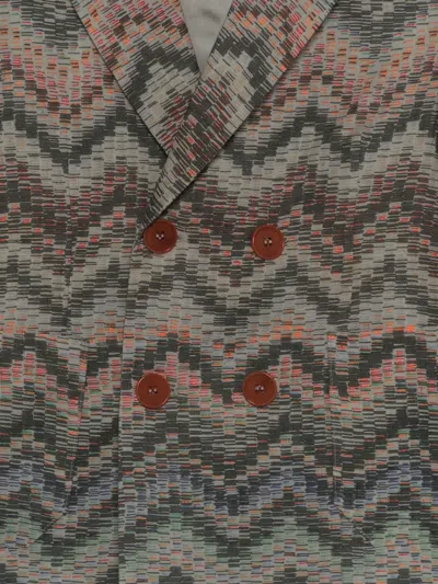 Missoni Zigzag Double-breasted Blazer In Multi