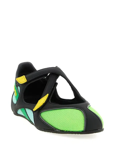 Attico Adjustable Strap Ballet Flats In Multi