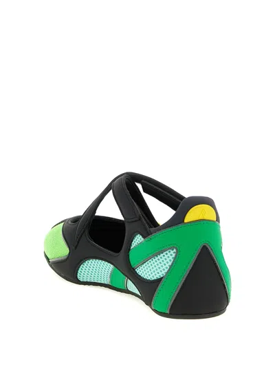 Attico Adjustable Strap Ballet Flats In Multi