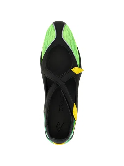 Attico Adjustable Strap Ballet Flats In Multi