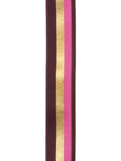 Delvaux Leather Shoulder Strap In Pink