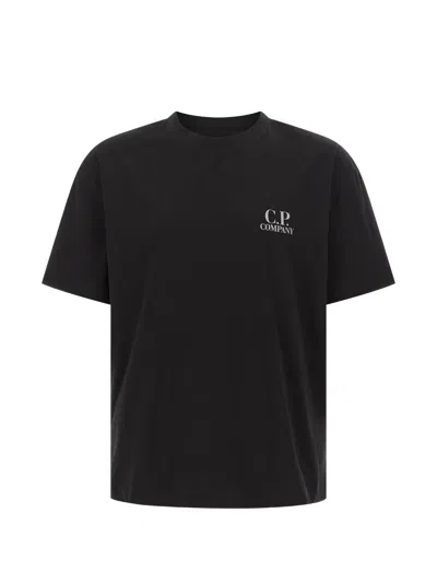 C.p. Company C.p.company Logo-print Short-sleeve Tee In Black
