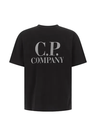 C.p. Company C.p.company Logo-print Short-sleeve Tee In Black
