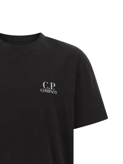 C.p. Company C.p.company Logo-print Short-sleeve Tee In Black