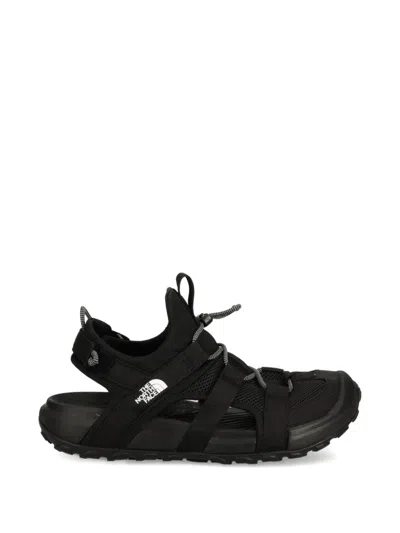 The North Face Explore Touch-strap Drawstring Sandals In Black