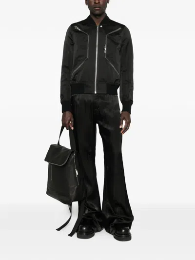 Rick Owens Bolan Bootcut Belt Loop Five Pocket Trousers In Black